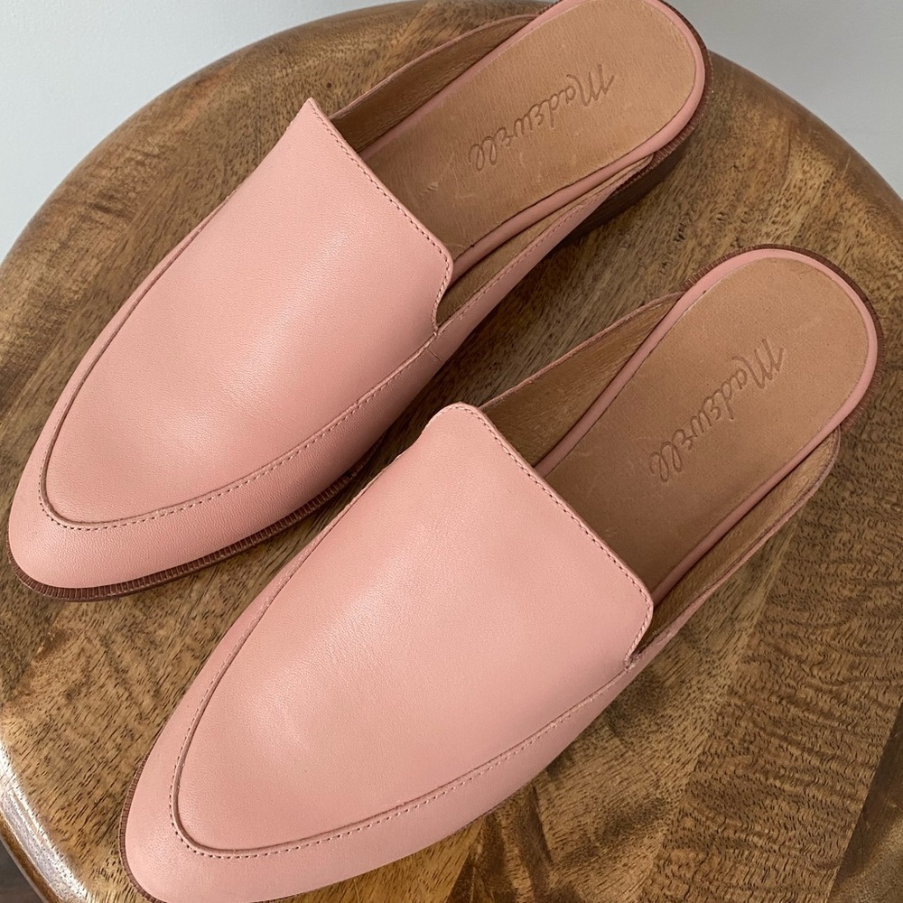 Madewell Frances loafer mule in oyster pink size 6.5 NEVER WORN